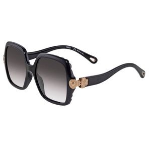 CHLOE Black Gradient Square Sunglasses NEW CE746S